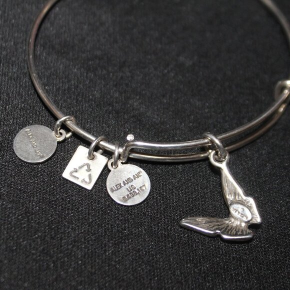 Alex and Ani Sterling Silver Butterfly Bracelet - Picture 2 of 8